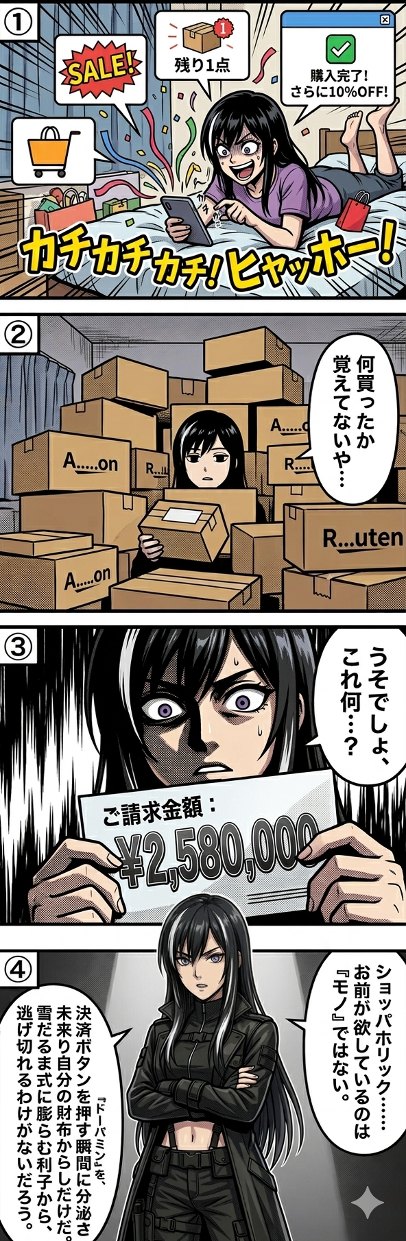 ネット通販のタイムセールや限定品に煽られ過剰に商品を購入し、258万円もの高額請求に驚愕する買い物依存症（ショッパホリック）の事例
